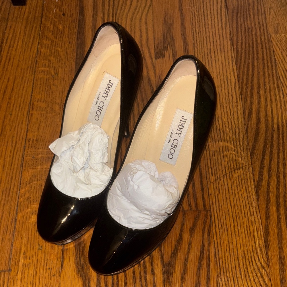 Jimmy Choo Black Patent Leather Heels